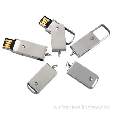 Silver Color Metal Swivel USB